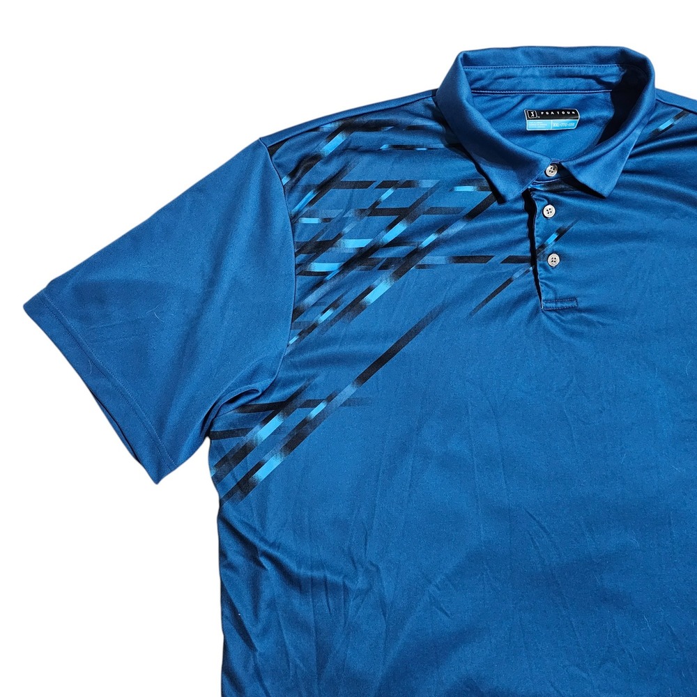 PGA TOUR Golf Polo Shirt Graphic XXL‎ Blue